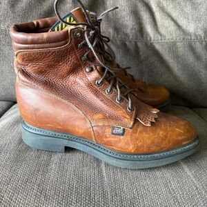Justin mens lace up boots